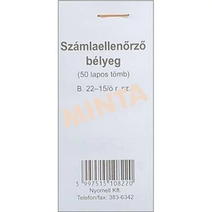 Ny B 22-15/ö Ellenőrző bélyeg 50 lapos 45x100 mm C