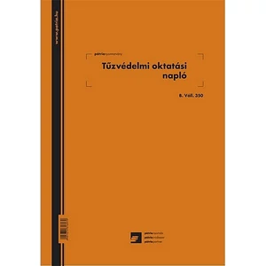 Ny B Vall 350 tűzvédelminapló Tűzvédelmi oktatási napló Pátria