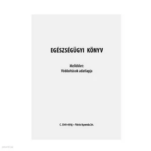 Ny C 3341-49/UJ Egészségügyi Gyermekegészségügyi kiskönyv 123x17 mm Pátria