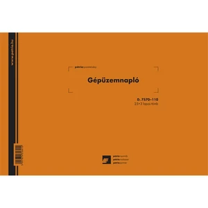 Ny D 7570-110 gépüzemnapló Gépüzemnapló A4,25x3lapos Pátria