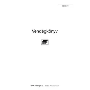 Ny D VV 1250/új vendégkönyv Vendégkönyv 140x200mm 48oldalas 