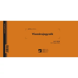 Ny DF.21/b/vrsz C Visszárujegyzék 25x5pl 140x195mm