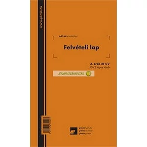 NY Felvételi lap ipari fához 50x2 lapos tömb
