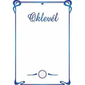 Emléklap, oklevél A4