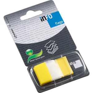 Oldaljelölő műanyag Info Notes Flag 25x43 mm 50 lapos sárga