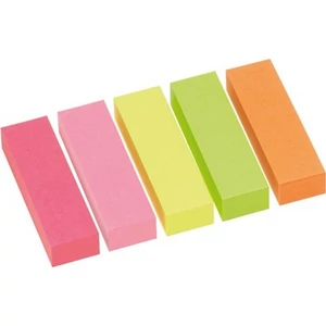 Oldaljelölő papír Info Notes Flag papír 15x50 mm 5x100 lapos élénk vegyes színek