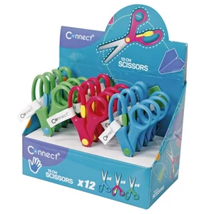 Olló 13cm Connect iskolai olló nyitás rásegítővel
