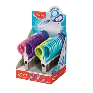 Olló 13cm Maped iskolai, Sensoft Asym vegyes színekben IMA484412