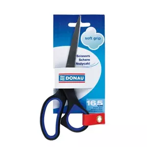 Olló 16,5cm Donau Soft Grip idodai olló fekete-kék Irodai kiegészítők DONAU 7922301PL-10