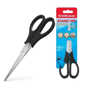 Olló 17cm BALKEZES Standard hegyes bliszteres 