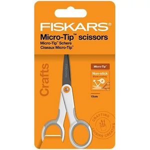 Olló általános tapadásmentes 13cm FISKARS MicroTip Titanium fehér