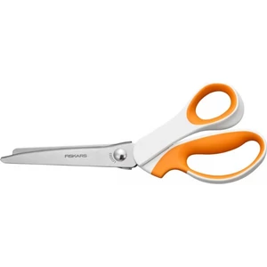 Olló cikkcakk 24,2cm FISKARS SoftGrip  fehér/narancssárga