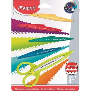 Olló 13cm Maped Créa kreatív Cut cikkcakk olló + 5 mintával Irodai kiegészítők MAPED 601006