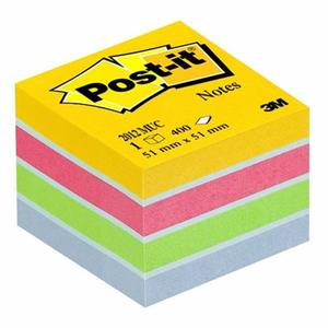 Öntapadó jegyzettömb 3M Postit 51x51mm 400lap ultra színek