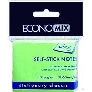 Öntapadós jegyzettömb 38x50mm Economix 100lapos pasztel zöld E20930-13 Papiron