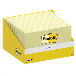 Öntapadós jegyzettömb 3MPostit 76x127 mm, 100 lap, kanári sárga