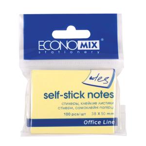 Öntapadós jegyzettömb 50x75mm Economix 100lapos sárga 4044572209313 jegyzettömb