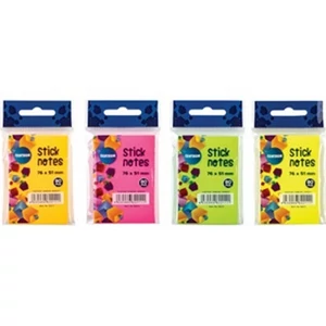 Öntapadós jegyzettömb 51x76mm Centrum 80lapos neon színek jegyzettömb 82211
