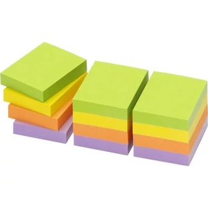 Öntapadós jegyzettömb Info Notes 50x40 mm 12x100 lapos élénk színek Spring