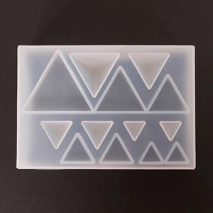 Öntőforma szilikon átlátszó vegyes hatszög 4 x 5 x 0,5 cm 5 db/csom