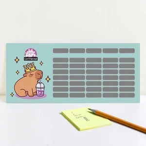 Órarend 2 oldalas Lizzy 26 Lollipop Capybara  Tolltartóhoz 