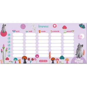 Órarend Ars Una 24'' Cute Animals-kitten (5368) 24 cica Öntapadós füzetcímke 3ívx6db