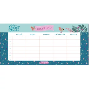 Órarend Ars Una 24'' My Secret Garden (5339) őzike Öntapadós füzetcímke 3ívx6db