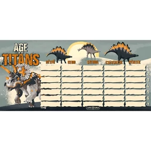Órarend Ars Una egylapos Age of the Titans (5261) 23' dínó Öntapadós füzetcímke 3ívx6db
