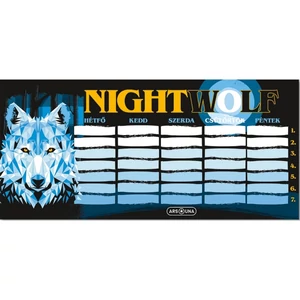Órarend Ars Una egylapos Nightwolf Farkas (5257) 23' Öntapadós füzetcímke 3ívx6db