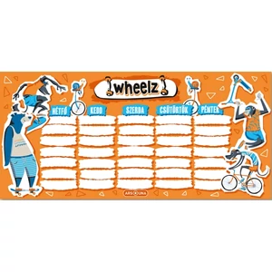 Órarend Ars Una egylapos Wheelz (5262) 23 Öntapadós füzetcímke 3ívx6db