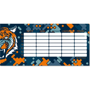 Órarend Ars Una kétoldalas 20 Roar Of The Tiger-tigris 50490059 prémium minőség