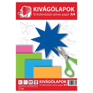 Origami lapok A4 10 lap/csom vegyes színek Süni 10 lap