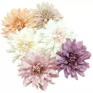 Művirág dekor dáliafej vegyes színekben