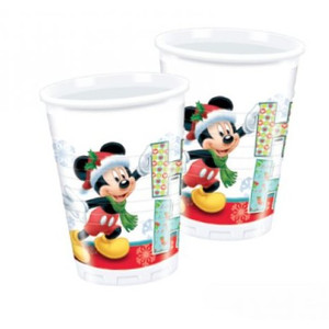 Party pohár Mickeyxmas 2dl 8db/csomag