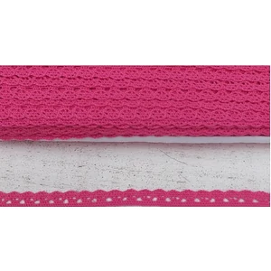 Szalag csipke magenta 1cmx2m Pamut Szalag csipke magenta