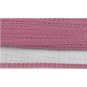 Szalag csipke old pink 1cmx20m Pamut Szalag csipke old pink