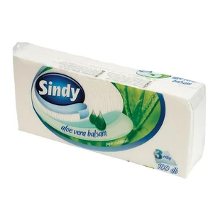 Papírzsebkendő 3rétegű 100db Sindy aloe vera KHHVP005