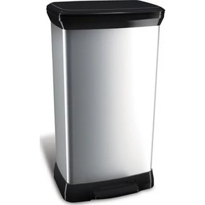 Papírkosár Curver 50L Fémhatású, pedálos Mérete.: 39x72x29cm