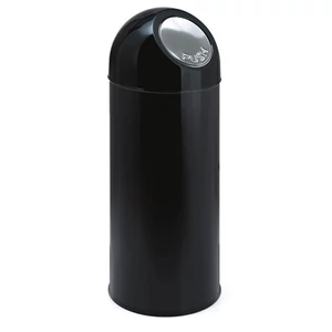 Papírkosár Vepa Bins 55L Nyomófedeles fém szemetes, fekete UVB034