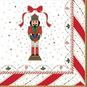 Szalvéta 33x33cm 33x33cm 20db Nutcracker Twist