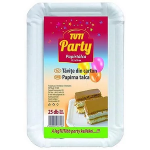 Papírtálca 13,5 x 20cm 25db TUTI Party