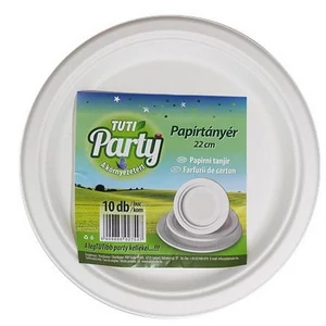 Papírtányélr kerek 22cm 10db TUTI Party