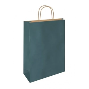 Ajándéktasak sodrott füles 26 26x35x12cm, sötétkék Ajándék csomagoló díszzacskó
