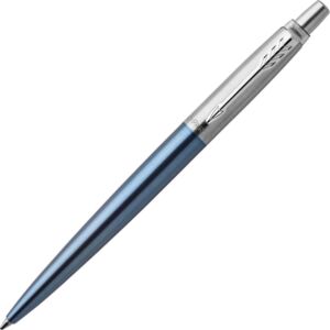 Parker Jotter golyóstoll Waterloo - kék tolltest ezüst klipszes-nyomógombos toll 1953191