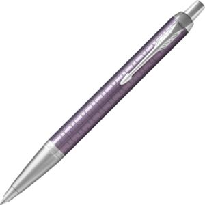 Parker IM golyóstoll Premium Premium sötét ibolya cizellált tolltest ezüst klipszes-nyomógombos toll