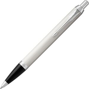 Parker IM golyóstoll Royal Royal fehér tolltest 1931675 ezüst klipszes-nyomógombos toll