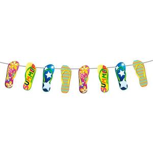 Party banner 10m Flip Flop papucs mintás