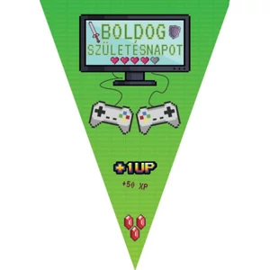 Party banner Boldog Születésnapot zászló gamer