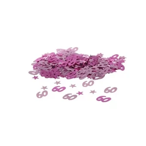 Party konfetti dekor metál pink, 60-as 14g