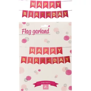 Party banner '23 Happy Birthday, pink kpm